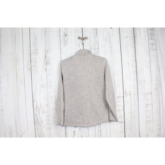 LL Bean Sweater Fleece Full Zip Jacket Pewter Size L Tall - Picture 6 of 9